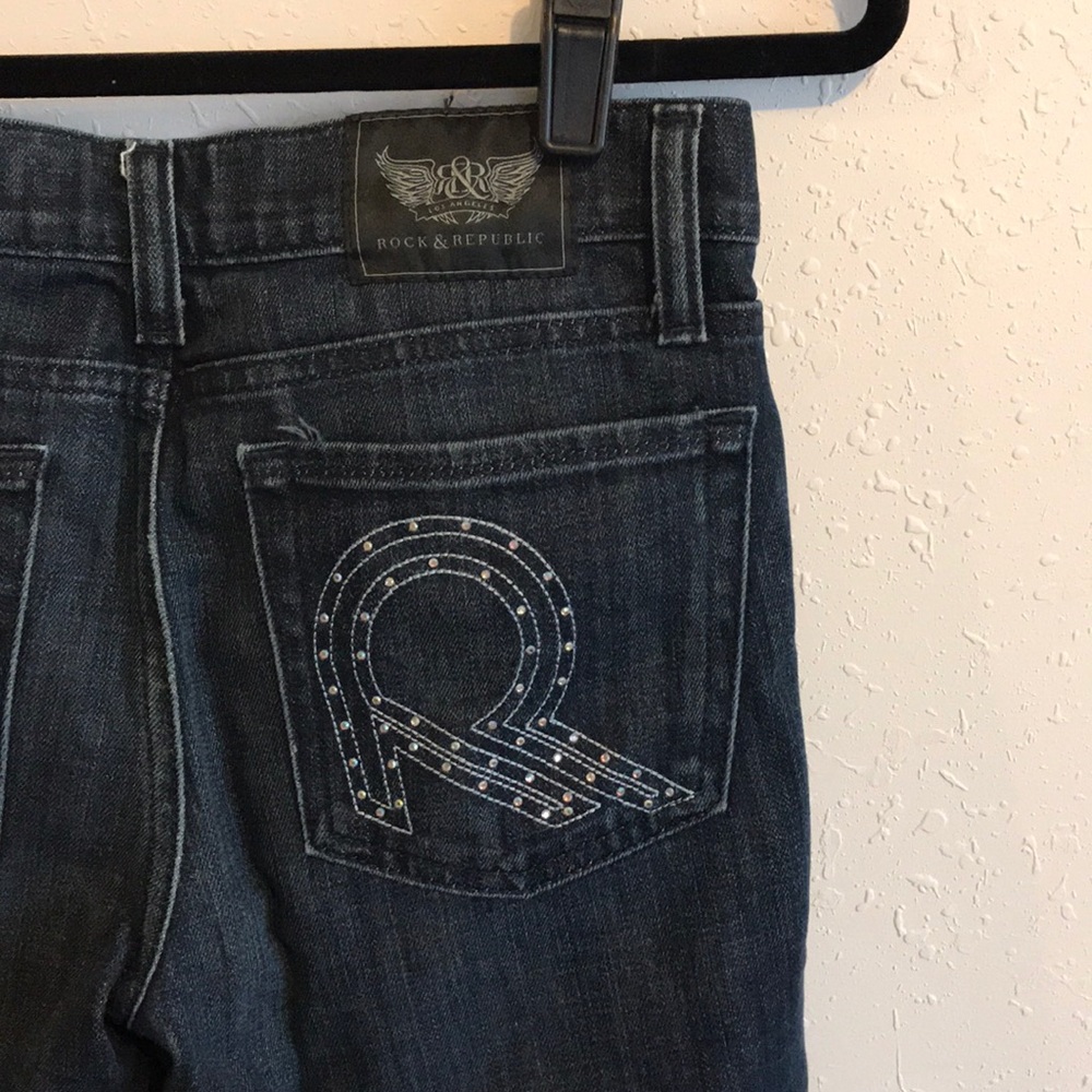 Rock and Republic rhinestone Roth jeans size 27